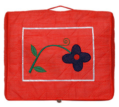 Kuber Industries Dot Printed Saree Cover Bag/Wardrobe Organiser/Storage Bag/Bags for Cloths-Pack of 2 (Red)
