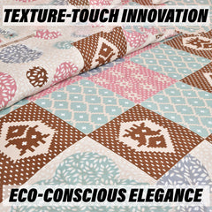 Heart Home Double Bedsheet with 2 Pillow Covers | 186 TC Premium Cotton Bedsheet for Double Bed | Bedsheet for Living Room-Home & Hotels | Arabic Beauty Gola | 100x108 Inch | Cream