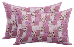 Kuber Industries Check Design Premium Cotton Pillow Covers, 18 x 28 inch, Set of 2 (Pink)