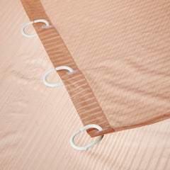 Kuber Industries PVC Striped Shower Curtain, 7ft, Brown
