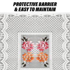 Kuber Industries Fridge Top Cover | Household Refrigerator Cover | Refrigerator Top Cover for Kitchen | Refrigerator Top Protector | Net Jhalar Fridge Top Cover | Cream