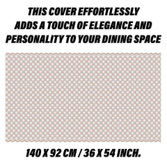 Heart Home Table Cover | Polyvinyl Dining Table Cloth Cover | Center Table Cover | Table Cover for Kitchen Table | Flower Maiva Table Cover for Hall Décor | 36x54 Inch | Brown