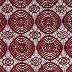Kuber Industries Circle Printed Cotton 4 Seater Center Table Cover,40"x60" (Maroon)-44KM011