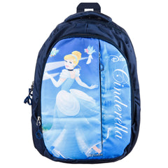 Kuber Industries Disney Cinderella School Bags | Kids School Bags | Collage Bookbag | Travel Backpack | School Bag for Girls & Boys | School Bag with 5 Compartments | Include Bag Cover | Blue