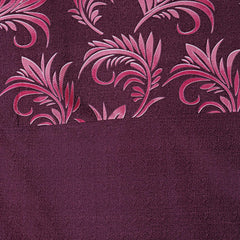 Kuber Industries Leaf Design 4 Pieces Polyester Eyelet Door Curtain 7 Feet (Pink)-Ctktc14257