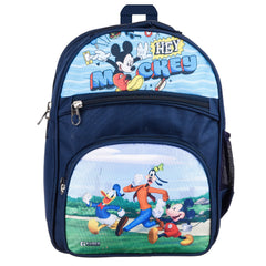 Heart Home Disney Hey Mickey School Bags | Kids School Bags | Student Bookbag | Travel Backpack | School Bag for Girls & Boys | School Bag with 4 Compartments | Navy Blue