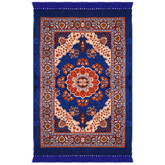 Heart Home Carpet|Velvet Carpet-Rug for Home Décor|Carpet Rug for Bedroom|Carpet for Living Room|Prayer-Yoga Mat|Carpet for Hall|4x6 Ft|Blue