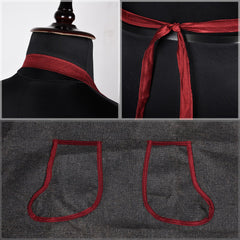 Heart Home Apron | Jute 2 Front Pocket Kitchen Apron | Apron for Restaurent | Apron for Housewife | Chef Apron for Kitchen | Water Resistance Apron | Pack of 2 | Dark Brown