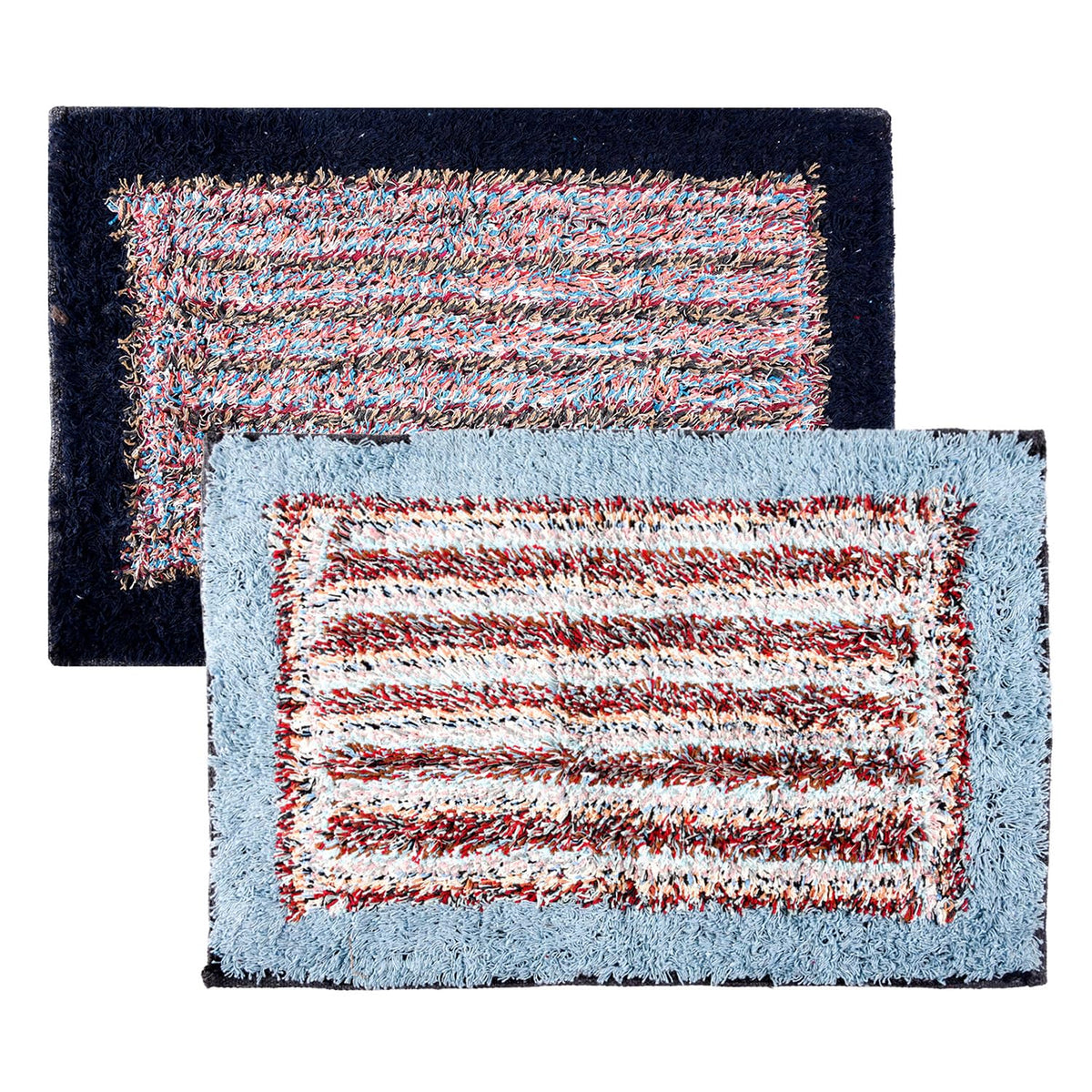 Heart Home Door Mat | Dust Trapper Mat | Door Entrance Mat | Anti-Skid Door Mat | Floor Mat for Home Entrance | Cotton Border Door Mat | Entryway Door Mat | Pack of 2 | Multi