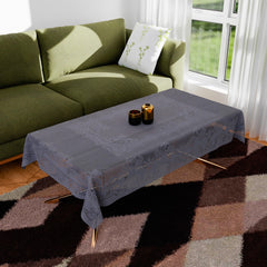 Heart Home Center Table Cover | Cotton Table Cloth Cover | 4-Seater Table Cloth | Self Gulmohar Vila Table Cover | Table Protector | Table Cover for Center Table | 40x60 Inch | Gray
