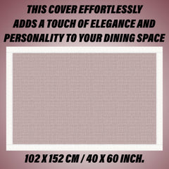 Heart Home Center Table Cover | Kitchen Dining Tablecloth | 4 Seater Center Table Cover | Center Table Cover for Hall Décor | Plain Texture Tablecloth | CTC | 40x60 | Beige