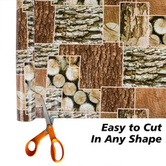 Heart Home Shelf Liner | Kitchen Cabinet Shelf Protector | Kitchen Liners for Cabinets and Drawers | Drawer Liner Mat | Stone Design Shelf Liner Roll | Cabinet Mat | 10 MTR | Brown