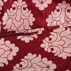 Kuber Industries Floral Design Cotton Top Load Semi Automatic Washing Machine Cover - Maroon