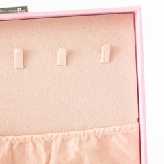 Kuber Industries Pack of 2 Mini Jewelry Box | Travel Jewellery Organizer Storage Box | Portable Case for Rings Earrings| Portable Jewelry Organizer | Proposal Gifts for Women Girl |YXX-026 | Pink