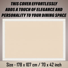 Heart Home Table Cover | Dining Table Cover | Center Table Cover | Reversable Table Cover for Kitchen Table | Dot Design Table Cover for Hall Décor | 42x70 Inch | Golden