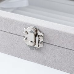 Kuber Industries Pack of 2 Velvet Jewelry Box Organizer | Jewelry Storage Box | Jewelry Organizer | Showcase Holder Dresser Organizer for Earring Necklace Bracelet Ring | YXX-017 | Grey