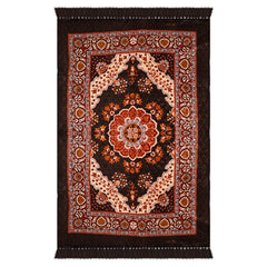Heart Home Carpet|Velvet Carpet-Rug for Home D�cor|Carpet Rug for Bedroom|Carpet for Living Room|Prayer-Yoga Mat|Carpet for Hall|4x6 Ft|Brown