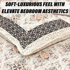 Kuber Industries Double Bedsheet with 2 Pillow Covers | 160 TC Premium Cotton Bedsheet for Double Bed | Bedsheet for Living Room-Home & Hotels | Dezier Carpet Print | 90x108 Inch | Green