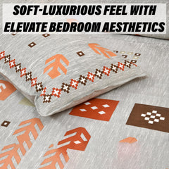 Kuber Industries Double Bedsheet with 2 Pillow Covers | 160 TC Premium Cotton Bedsheet for Double Bed | Bedsheet for Living Room-Home & Hotels | Rusty Plus Border | 100x108 Inch | Green