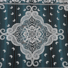 Kuber Industries Leaf Design Traditional Cotton Carpet for Living Room,Hall Bedroom Floor,Drawing Room,Study Room,Floor Covering Carpet/Area Rug,5 feet x7 feet (Green) - CTKTC40151