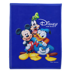 Kuber Industries Disney Team Mickey Print Non Woven Fabric Foldable Laundry Basket, Toy Storage Basket, Cloth Storage Basket with Lid & Handles (Set Of 2, Royal Blue)-KUBMART1215