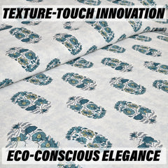 Kuber Industries Double Bedsheet with 2 Pillow Covers | 160 TC Premium Cotton Bedsheet for Double Bed | Bedsheet for Living Room-Home & Hotels | Dezier Flower Boota | 90x108 Inch | Green