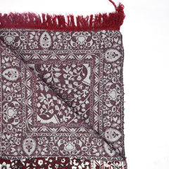 Heart Home Carpet | Velvet Flower Design Carpet | Super Soft Area Rugs | Carpet for Living room | Comfortable Prayer Mat | Carpet for Hall | 4.5x3 Feet | Maroon