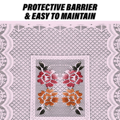 Kuber Industries Fridge Top Cover | Household Refrigerator Cover | Refrigerator Top Cover for Kitchen | Refrigerator Top Protector | Net Jhalar Fridge Top Cover | Pink