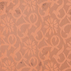 Heart Home Flower Design 4 Pieces Sheer Door Curtains Linen Look Semi Transparent Voile Grommet Elegance Curtains for Living Dining Room, Bedroom Drapes 48 x 84 Inch Long, (Peach) - CTHH7387