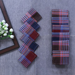 Kuber Industries Handkerchiefs|Sweat Absorbent Gingham Check Dark Colored Soft Cotton Square Hankies for Man,Boys & Wicking Sweat from Hands,Face,Set of 6 (Multicolor)