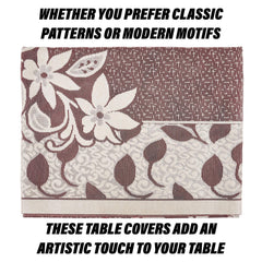 Heart Home Center Table Cover | Net Table Cloth Cover | 4 Seater Table Cloth | Flower Table Cover | Table Protector | Table Cover for Center Table | 40x60 Inch | S21 | Maroon