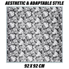 Heart Home Food Mat | Bedsheet Protector for Home | Bed Server Food Mat | Bed Server Mat | Rexine Flower Mattress Protector for Home | Food Mat for Kids | Gray