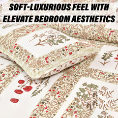 Heart Home Double Bedsheet with 2 Pillow Covers | 160 TC Premium Cotton Bedsheet for Double Bed | Bedsheet for Living Room-Home & Hotels | Dezier Check Flower | 90x108 Inch | Parrot Green