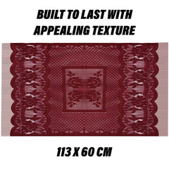 Kuber Industries Fridge Top Cover | Household Refrigerator Cover | Refrigerator Top Cover for Kitchen | Refrigerator Top Protector | Net Jhalar Fridge Top Cover | Maroon