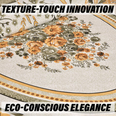 Heart Home Double Bedsheet with 2 Pillow Covers | 160 TC Premium Cotton Bedsheet for Double Bed | Bedsheet for Living Room-Home & Hotels | Kaleen Flower | 100x108 Inch | Yellow