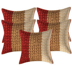 Kuber Industries Checkered 5 Piece Cotton Cushion Cover - 17"x17", Multicolour, Standard (CTKTC02715)