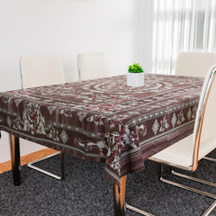 Kuber Industries Dining Table Cover | PVC Table Cloth Cover | 6 Seater Table Cloth | Table Protector | Table Cover for Dining Table | Passion Flower | 60x90 Inch | DTC | Maroon