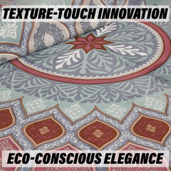 Heart Home Double Bedsheet with 2 Pillow Covers | 160 TC Premium Cotton Bedsheet for Double Bed | Bedsheet for Living Room-Home & Hotels | Kaleen Leaf Flower | 100x108 Inch | Maroon