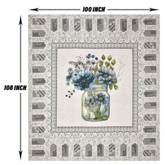Heart Home Double Bedsheet with 2 Pillow Covers | 160 TC Premium Cotton Bedsheet for Double Bed | Bedsheet for Living Room-Home & Hotels | Photo Frame Flower Pot | 100x108 Inch | Gray