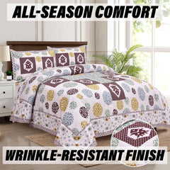 Heart Home Double Bedsheet with 2 Pillow Covers | 186 TC Premium Cotton Bedsheet for Double Bed | Bedsheet for Living Room-Home & Hotels | Arabic Beauty Gola | 100x108 Inch | Purple