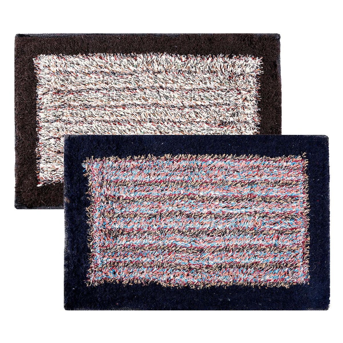 Heart Home Door Mat | Dust Trapper Mat | Door Entrance Mat | Anti-Skid Door Mat | Floor Mat for Home Entrance | Cotton Border Door Mat | Entryway Door Mat | Pack of 2 | Multi