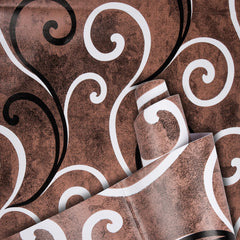 Heart Home Wallpaper | Self Adhesive Wallpaper Sheet | PVC Wallpaper Sheet for Home Décor | Kitchen Cabinets Wallpaper Roll | 5 Meter | WP-16 | Pack of 2 | Brown