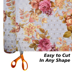 Heart Home Shelf Liner | Kitchen Cabinet Shelf Protector | Kitchen Liners for Cabinets and Drawers | Drawer Liner Mat | Pink Gulab Shelf Liner Cabinet Mat | 5 MTR | Blue