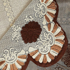 Kuber Industries Center rectangular Table Cover|Cotton Center Table Cover for Living Room|Table Cloth for 4 Seater|BROWN