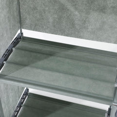 Kuber Industries (Pack of 4) 4 Layer Book Rack | Book Cabinet Shelves for Bedroom Office Living Room | Storage Shelve for Books Storage Organizer | Adjustable Shelf Rack | SJ04G | Grey