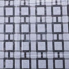 Kuber Industries Checkered PVC 4 Seater Center Table Cover - White