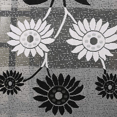 Kuber Industries 4 Seater Cotton Center Table Cover/Table Cloth|Rose Printed & Premium Cotton|Size 100 x 150 x 1 CM (Black) Pack of 1