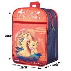 Heart Home Disney The Lion King School Bags | Kids School Bags | Student Bookbag | Travel Backpack | School Bag for Girls & Boys | School Bag with 3 Compartments | Orange