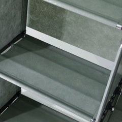 Kuber Industries (Pack of 5) 9 Layer Book Rack | Book Cabinet Shelves for Bedroom Office Living Room | Storage Shelve for Books Storage Organizer | Adjustable Shelf Rack | SJ432G| Grey