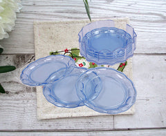 Kuber Industries 6 Pieces Tea Coaster with Stand (Blue) - CTKTC024987